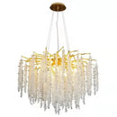 GobekUsa Crystal Tassel Chandelier: Luxury LED Pendant Lights for Living Room, Hall & Restaurant