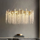 GobekUsa Crystal Tassel Chandelier: Luxury LED Pendant Lights for Living Room, Hall & Restaurant