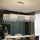 GobekUsa Crystal Water Curtain Pendant Chandelier - Luxury LED Lighting for Home, Hotel, and More
