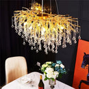 GobekUsa Crystal Water Drop Chandelier – Luxury Ceiling Light for Hotels, Restaurants, Villas