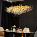 GobekUsa Crystal Water Drop Chandelier – Luxury Ceiling Light for Hotels, Restaurants, Villas