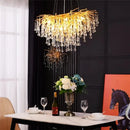 GobekUsa Crystal Water Drop Chandelier – Luxury Ceiling Light for Hotels, Restaurants, Villas