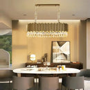 GobekUsa Crystal Water Droplet Pendant Lights, Dimmable Luxury LED Dining Room Fixture