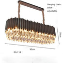 GobekUsa Crystal Water Droplet Pendant Lights, Dimmable Luxury LED Dining Room Fixture