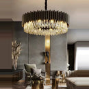 GobekUsa Crystal Water Droplet Pendant Lights, Dimmable Luxury LED Dining Room Fixture