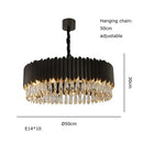 GobekUsa Crystal Water Droplet Pendant Lights, Dimmable Luxury LED Dining Room Fixture