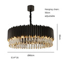 GobekUsa Crystal Water Droplet Pendant Lights, Dimmable Luxury LED Dining Room Fixture