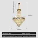 GobekUsa Crystal Chandelier: Smart Dimming Duplex Villa Pendant for Luxe Living Rooms