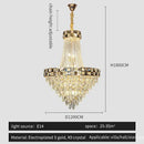 GobekUsa Crystal Chandelier: Smart Dimming Duplex Villa Pendant for Luxe Living Rooms