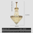GobekUsa Crystal Chandelier: Smart Dimming Duplex Villa Pendant for Luxe Living Rooms