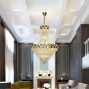 GobekUsa Crystal Chandelier: Smart Dimming Duplex Villa Pendant for Luxe Living Rooms