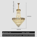 GobekUsa Crystal Chandelier: Smart Dimming Duplex Villa Pendant for Luxe Living Rooms