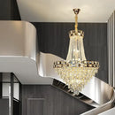 GobekUsa Crystal Chandelier: Smart Dimming Duplex Villa Pendant for Luxe Living Rooms