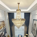 GobekUsa Crystal Chandelier: Smart Dimming Duplex Villa Pendant for Luxe Living Rooms