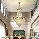 GobekUsa Crystal Chandelier: Smart Dimming Duplex Villa Pendant for Luxe Living Rooms