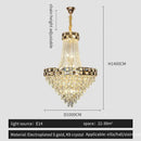 GobekUsa Crystal Chandelier: Smart Dimming Duplex Villa Pendant for Luxe Living Rooms