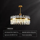 GobekUsa Crystal Chandeliers: Round LED Luxury Ceiling Pendant Lights for Elegant Home Decor.