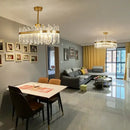 GobekUsa Crystal Chandeliers: Round LED Luxury Ceiling Pendant Lights for Elegant Home Decor.
