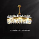 GobekUsa Crystal Chandeliers: Round LED Luxury Ceiling Pendant Lights for Elegant Home Decor.