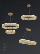 GobekUsa Crystal Glass Chandelier: Big Round Luxury LED Ceiling Hanging Lamps for Home Decor.