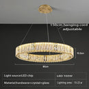 GobekUsa Crystal Glass Chandelier: Big Round Luxury LED Ceiling Hanging Lamps for Home Decor.