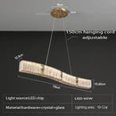 GobekUsa Crystal Glass Chandelier: Big Round Luxury LED Ceiling Hanging Lamps for Home Decor.