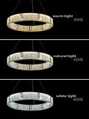 GobekUsa Crystal Glass Chandelier: Big Round Luxury LED Ceiling Hanging Lamps for Home Decor.