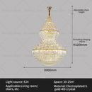 GobekUsa Crystal Hollow Chandelier for Luxury Living Room and Stair Lamps
