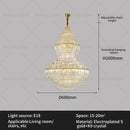 GobekUsa Crystal Hollow Chandelier for Luxury Living Room and Stair Lamps