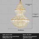GobekUsa Crystal Hollow Chandelier for Luxury Living Room and Stair Lamps