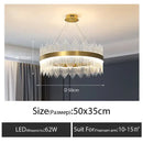 GobekUsa Crystal LED Chandelier: Luxury Dimmable Pendant Light for Bedroom, Living, Dining Room