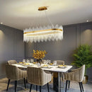 GobekUsa Crystal LED Chandelier: Luxury Dimmable Pendant Light for Bedroom, Living, Dining Room