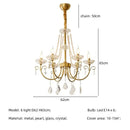 GobekUsa Crystal LED Chandelier Living Room Luxury Lighting E14 Pendant Lamparas