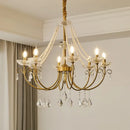 GobekUsa Crystal LED Chandelier Living Room Luxury Lighting E14 Pendant Lamparas