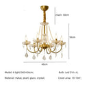 GobekUsa Crystal LED Chandelier Living Room Luxury Lighting E14 Pendant Lamparas