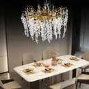 GobekUsa Grape Crystal Chandelier Silver Gold LED Tree Branch Luxury Lighting