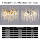 GobekUsa Grape Crystal Chandelier Silver Gold LED Tree Branch Luxury Lighting