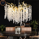 GobekUsa Grape Crystal Chandelier Silver Gold LED Tree Branch Luxury Lighting