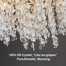 GobekUsa Grape Crystal Chandelier Silver Gold LED Tree Branch Luxury Lighting