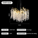 GobekUsa Grape Crystal Chandelier Silver Gold LED Tree Branch Luxury Lighting