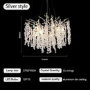 GobekUsa Grape Crystal Chandelier Silver Gold LED Tree Branch Luxury Lighting