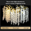 GobekUsa Grape Crystal Chandelier Silver Gold LED Tree Branch Luxury Lighting