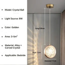 GobekUsa Crystal Ball Chandelier - Luxury Pendant Light for Bedroom and Living Room