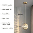 GobekUsa Crystal Ball Chandelier - Luxury Pendant Light for Bedroom and Living Room