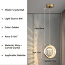 GobekUsa Crystal Ball Chandelier - Luxury Pendant Light for Bedroom and Living Room