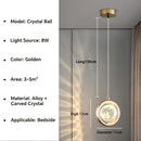 GobekUsa Crystal Ball Chandelier - Luxury Pendant Light for Bedroom and Living Room