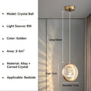 GobekUsa Crystal Ball Chandelier - Luxury Pendant Light for Bedroom and Living Room