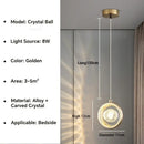 GobekUsa Crystal Ball Chandelier - Luxury Pendant Light for Bedroom and Living Room