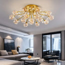 GobekUsa Dendritic Crystal Ceiling Lamp: Nordic Luxury Glass Flower Chandelier for Bright Decor