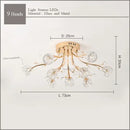 GobekUsa Dendritic Crystal Ceiling Lamp: Nordic Luxury Glass Flower Chandelier for Bright Decor